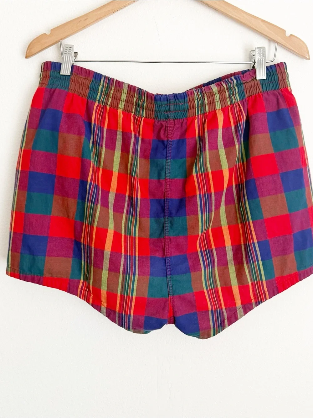 Vintage 1950s Plaid Swim Trunk Shorts McGregor Sportswear Americana Size 38